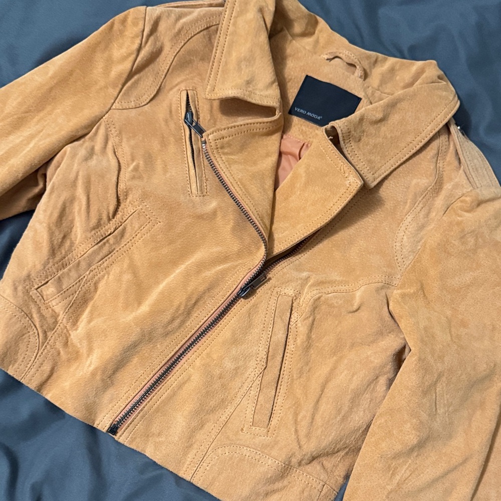 Tangerine Suede Jacket